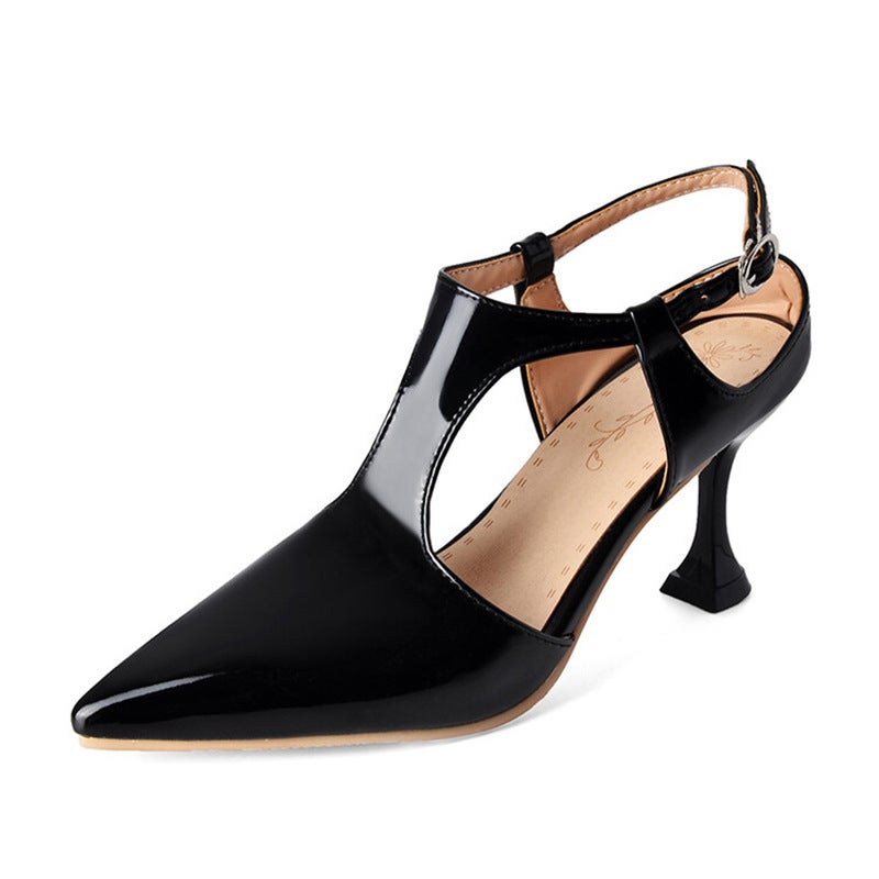 Closed Toe Back Empty High Heel Plus Size Women'S Shoes Pointed Sandals 151-7 - Image 2