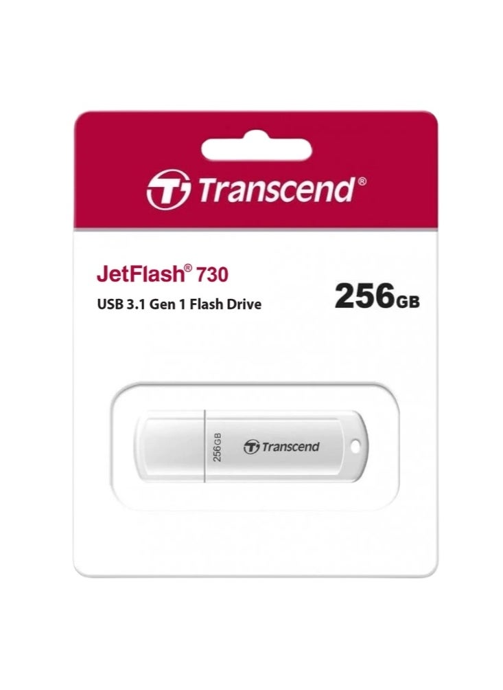 Transcend 256GB USB 3.1 Gen 1 Flash Drive, 5 Gbps | JetFlash 730 | TS256GJF730  - Image 1