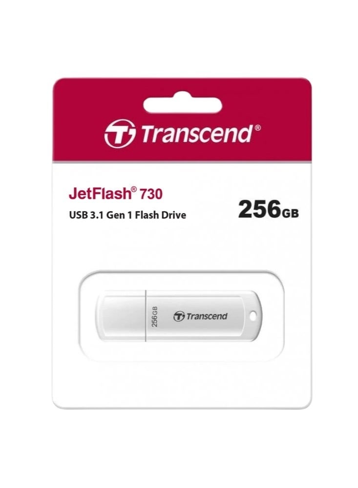 Transcend 256GB USB 3.1 Gen 1 Flash Drive, 5 Gbps | JetFlash 730 | TS256GJF730 - Image 1