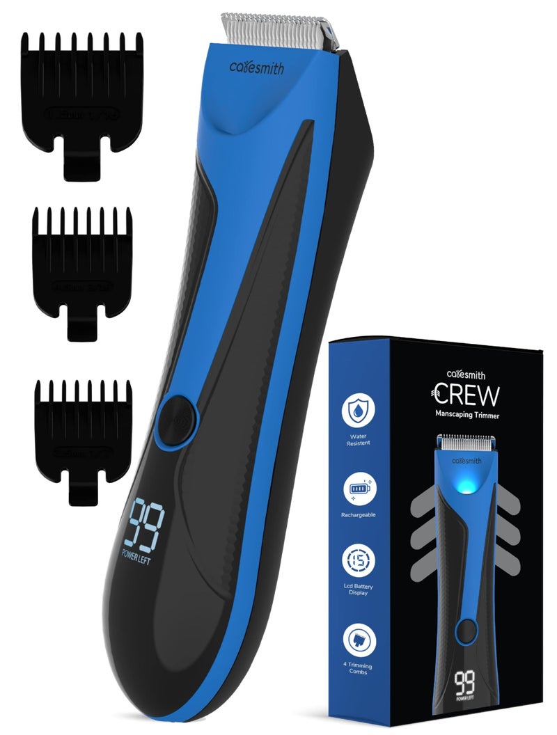 Caresmith Crew Manscaping Rechargeable Body Trimmer For Men | Curved Edges for Extra Safety | 7000 RPM Balls Trimmer for Pubic Hair | Private Parts Trimming | Body Hair Remover for Intimate Area Trimming - Image 2
