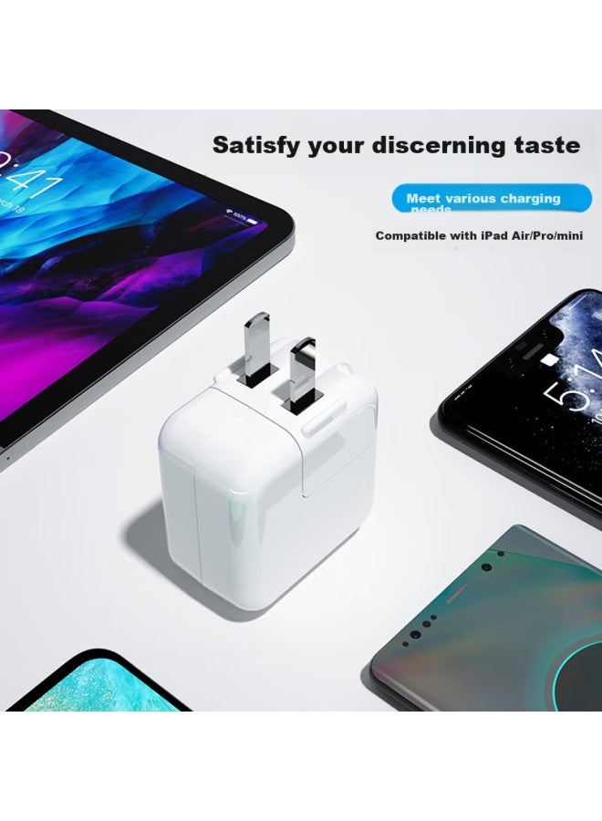Bkayp Compatible With Apple Ipad Charger, 12w Fast Charging Set For Ipad 5-9 Generation, Air 3rd Generation, Mini 5th Generation, Iphone 8-14 Charging Head, Lightning Data Cable - Image 2