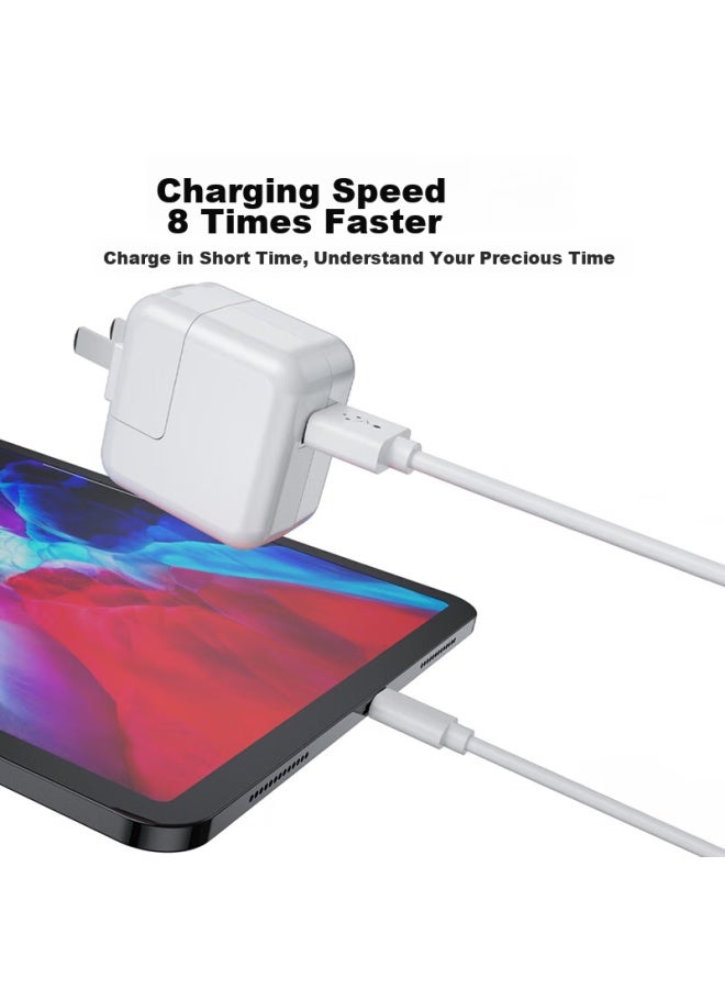 Bkayp Compatible With Apple Ipad Charger, 12w Fast Charging Set For Ipad 5-9 Generation, Air 3rd Generation, Mini 5th Generation, Iphone 8-14 Charging Head, Lightning Data Cable - Image 3