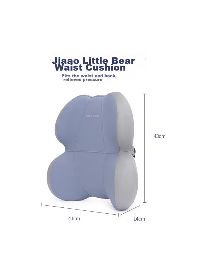 Jago Jiaao Ergonomic Lumbar Support Cushion, Car Seat Cushion, Office Slow Rebound Memory Foam Back Support Pillow, Magnetic Blue - Image 4