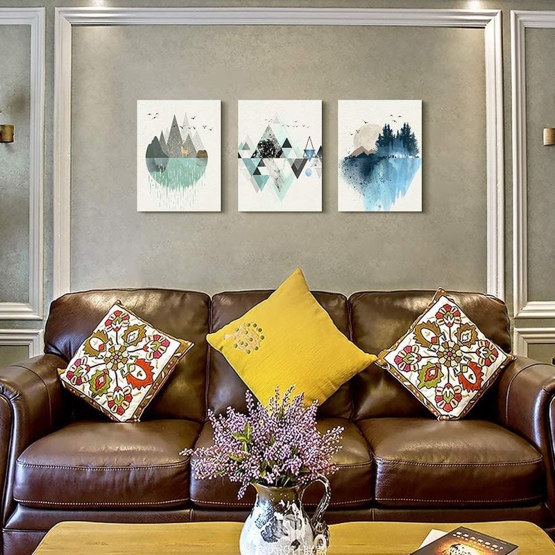 Bpa Abstract Mountain Canvas Prints Wall Art - Image 3