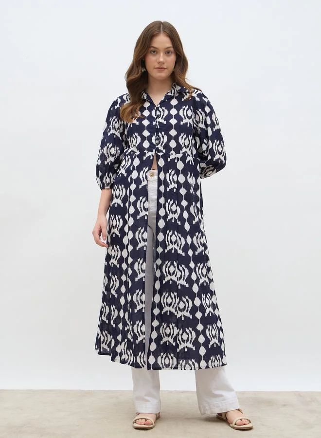 Styli Styli Regular Fit Printed Maxi Kimono