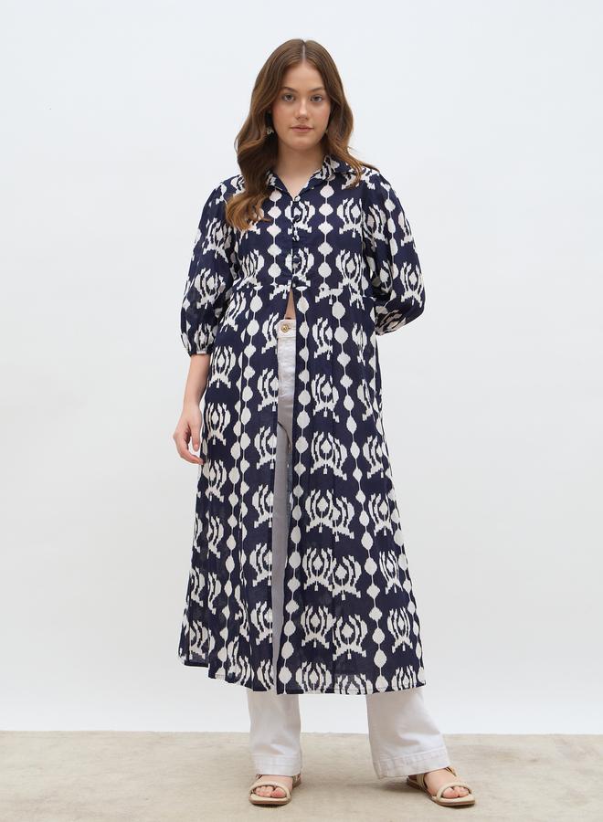 Styli Regular Fit Printed Maxi Kimono - Image 2