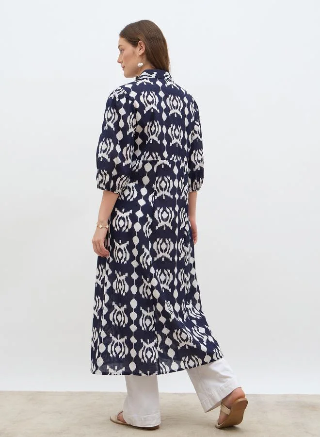 Styli Styli Regular Fit Printed Maxi Kimono