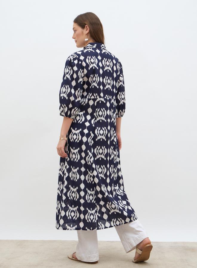 Styli Regular Fit Printed Maxi Kimono - Image 5