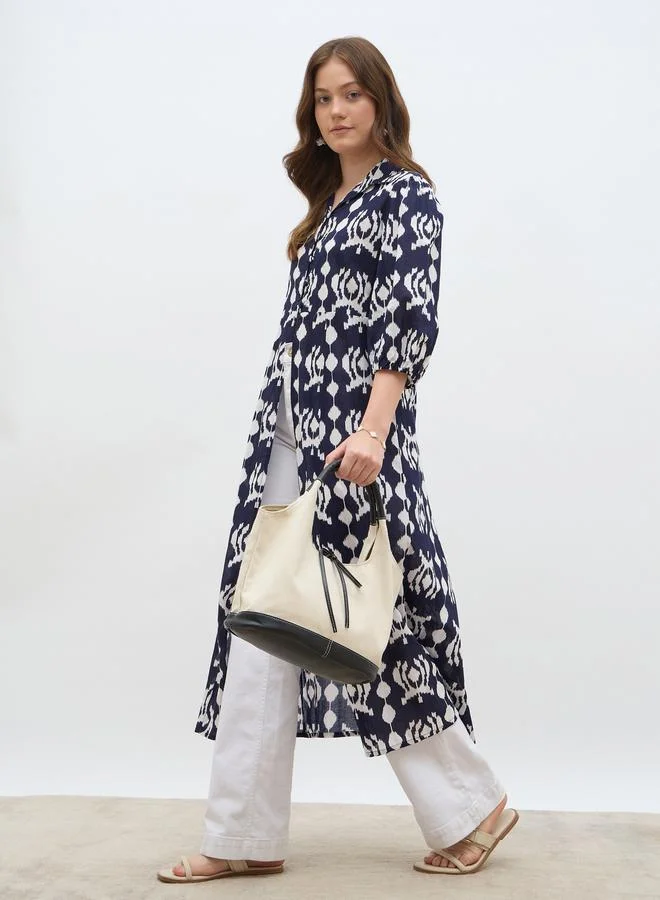 Styli Styli Regular Fit Printed Maxi Kimono