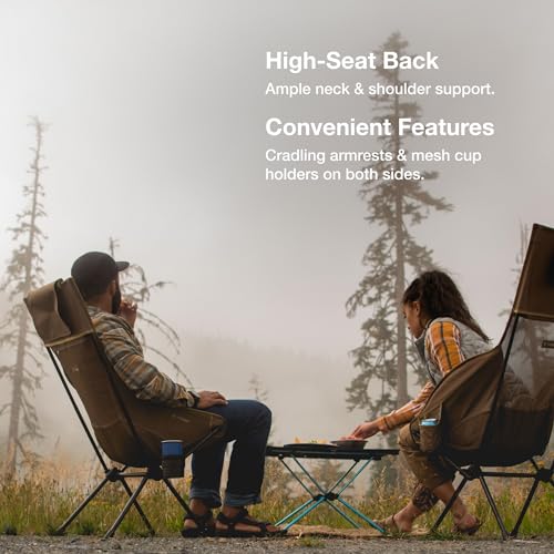 Helinox Savanna High-Back Collapsible Camp Chair, Black - Image 5