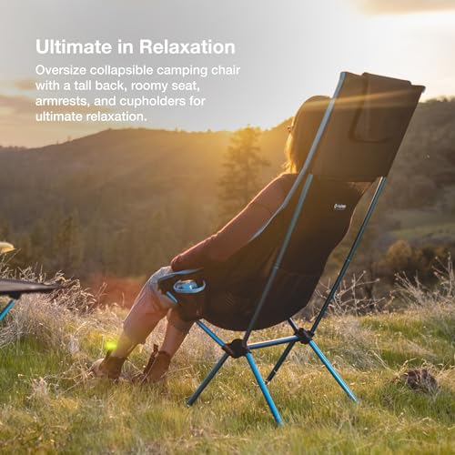 Helinox Savanna High-Back Collapsible Camp Chair, Black - Image 3