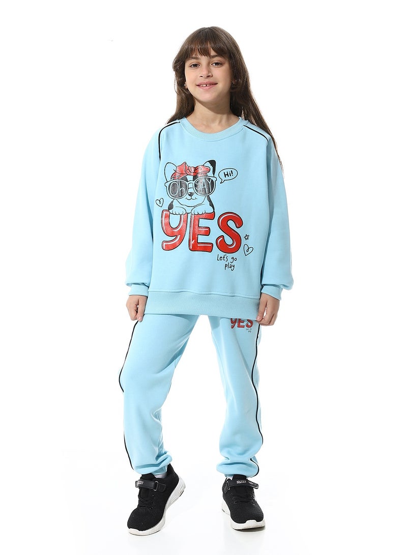 Caesar Printed Girls Meleton Training Suit - Image 1