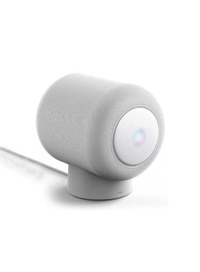 Elago HomePod Silicone Stand / Ergonomically Designed / Shock Absorbing / Supports Home Pod without Interrupting Sound Quality / Easy to Use / Touch Control & LED Panel - White - Image 1