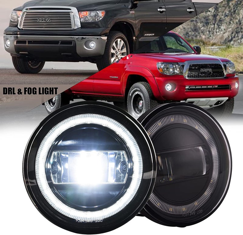 LED Fog Light Assembly with DRL for Tacoma 20052011 Tundra 20072012 Solara 20042006 Bumper Driving Fog lamp Plug and Play 2Pcs Fog Lights