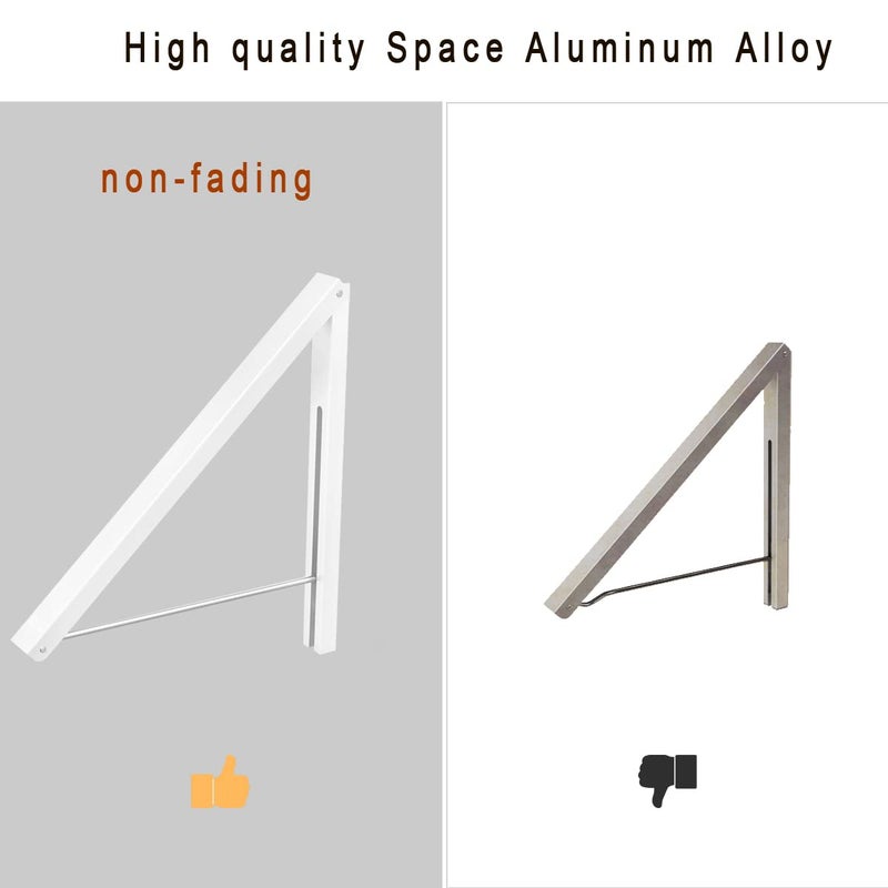 Anjuer Drying Rack Wall Mounted Clothes Hanger Folding Wall Coat Racks Aluminum Home Storage Organiser Space Savers - Image 3