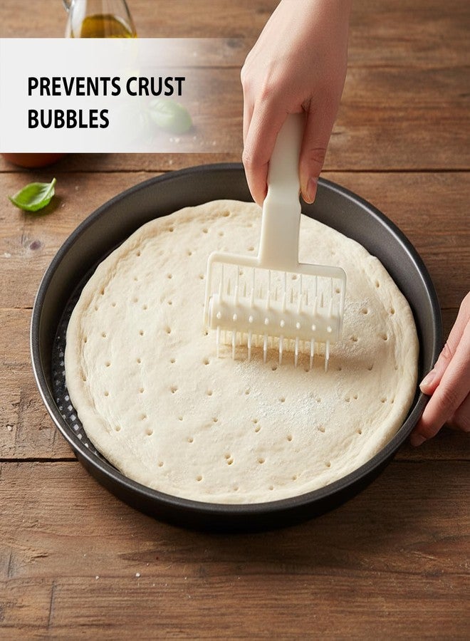 HS WORLD OF HORECA ESSENTIALS HS Plastic Pizza Pie Pastry Dough Docker Pizza Roller Dough Pitter Baking Tool - Image 4