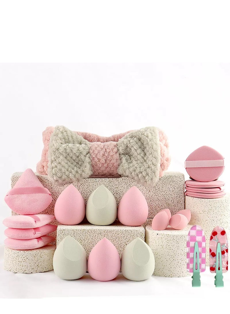 جوسكوين مجموعة فرش مكياج 40 قطعة، طقم أدوات مكياج فاخرة من شعيرات صناعية، فرش كريم الأساس، والبودرة، والكونسيلر، وظلال العيون، والبلاشر، ووسادة البودرة، لون وردي، مجموعة مكونة من 40 قطعة. - Image 2