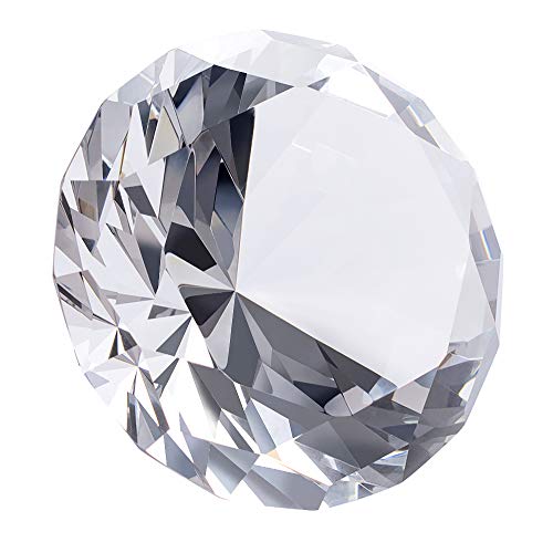 LONGWIN 100mm(3.9") Crystal Diamond Paperweight Nail Dispaly Prop Wedding Favor Centerpieces Home Decor(Clear) - Image 1