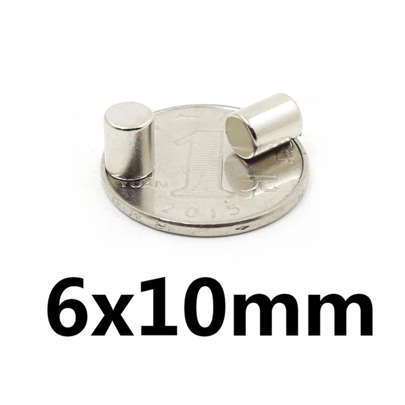 50PCS 6x10mm Neodymium Disc Magnets Small Round Magnets For Home Kitchen Office Crafts - Image 5