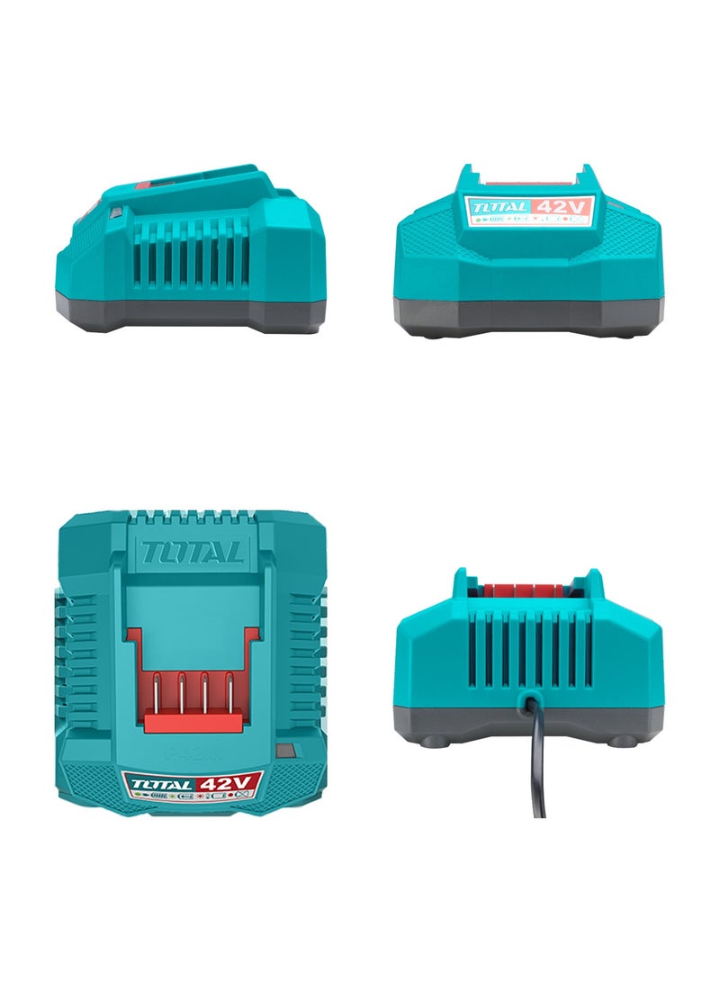TOTAL 42V Lithium-Ion Battery and Charger Kit, 2.5Ah, 2 Battery Packs with LED Indicator and Fast Charger, 75 Minute Charging Time, 2 Pack - Image 5