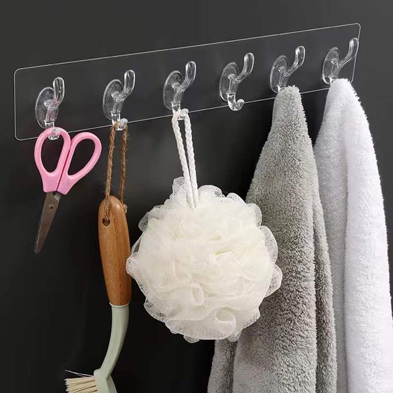 12 Pcs Wall Mounted Clothes Hook Home Hanging Hook Kitchenware Row Hooks - Image 2