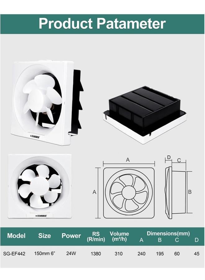 Stargold Exhaust Fan 22W With Powerful Copper Motor For Long Life Time 8 Inch - Image 3