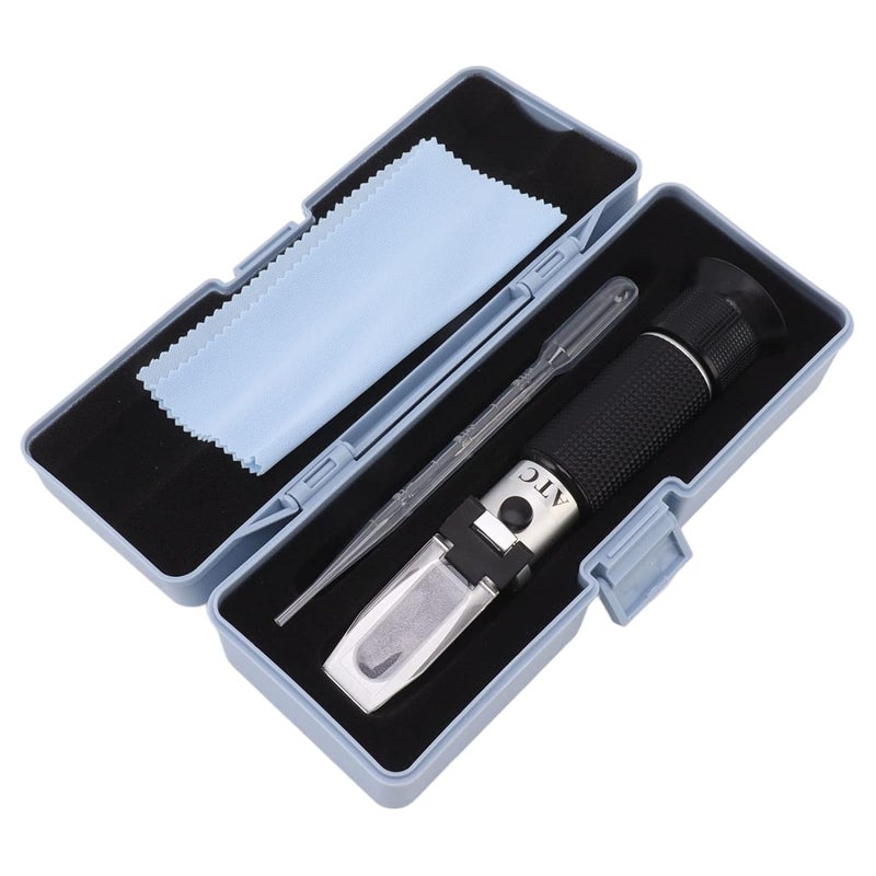 Meter Refractometer 10-30% Aluminum Portable Handheld Sugar Content Hydrometer for Fruit Other Sugary Drink - Durable Lightweight Design, Easy to Use for Juice and Beverage T - Image 1