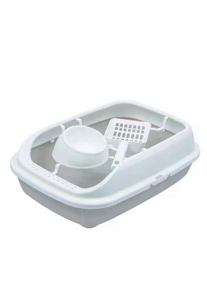 HAPPY PUSS - Cat litter box 3 in 1: sand box, feeder bowl and cat litter scoop, - Image 1