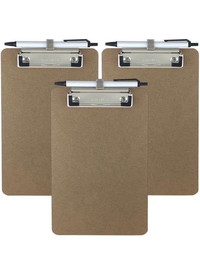 Trade Quest Pen Holder Memo Clipboards 6'' X 9'' (3 Pack) (Pen Included) - Image 1