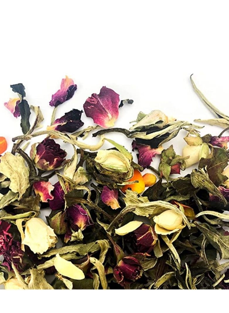 Tealand White Tea Rosa Strong Malty Loose Leaf Breakfast Invigorating Aroma 100% Natural Ingredients Caffeine Free Anti Oxidants Rich