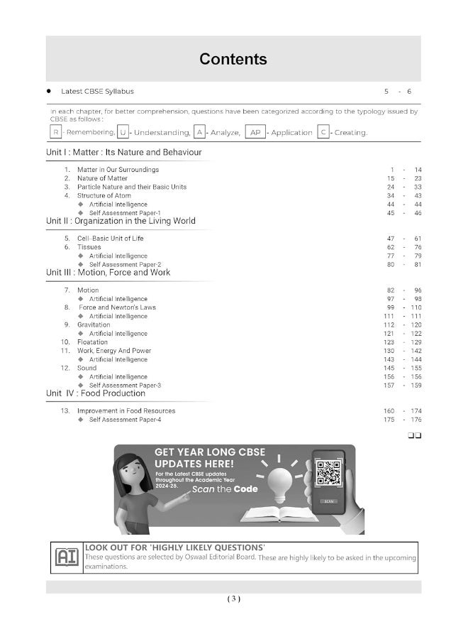 Oswaal CBSE Question Bank Class 9 Science, Chapterwise and Topicwise Solved Papers For 2025 Exams - Image 2