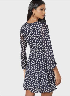 MELA LONDON All-Over Bow Print Dress  - Image 2