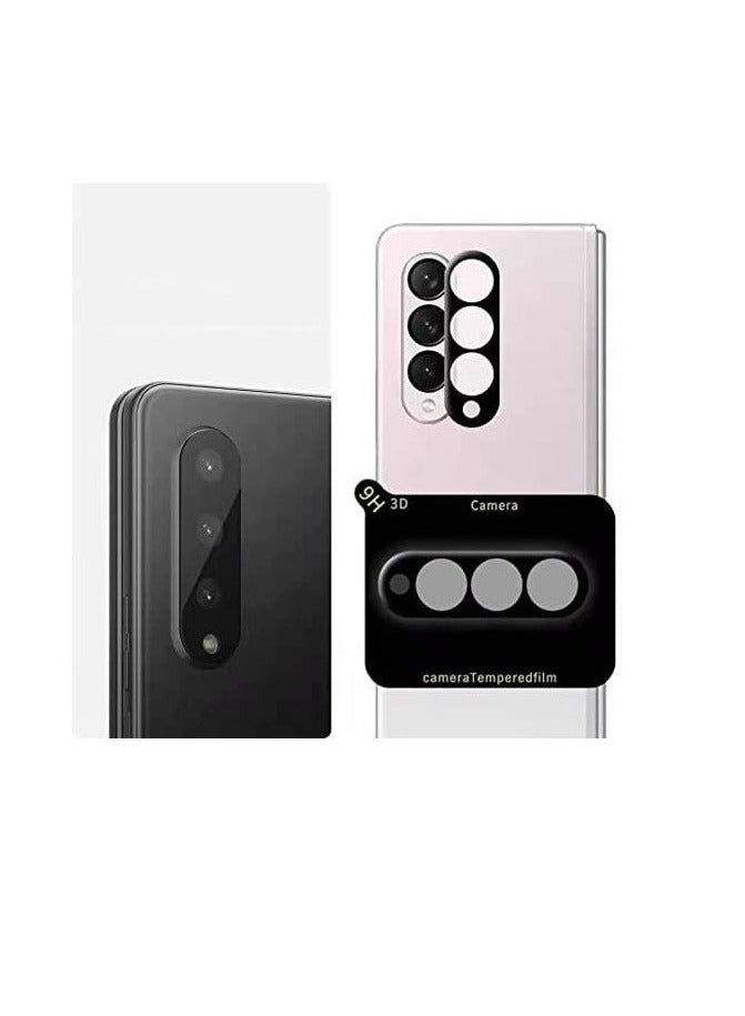 Camera Lens Protector for Samsung Galaxy Z Fold 3 Ultra 5G Clear 9H Hardness Scratch Resistant Silk Printing Tempered Glass