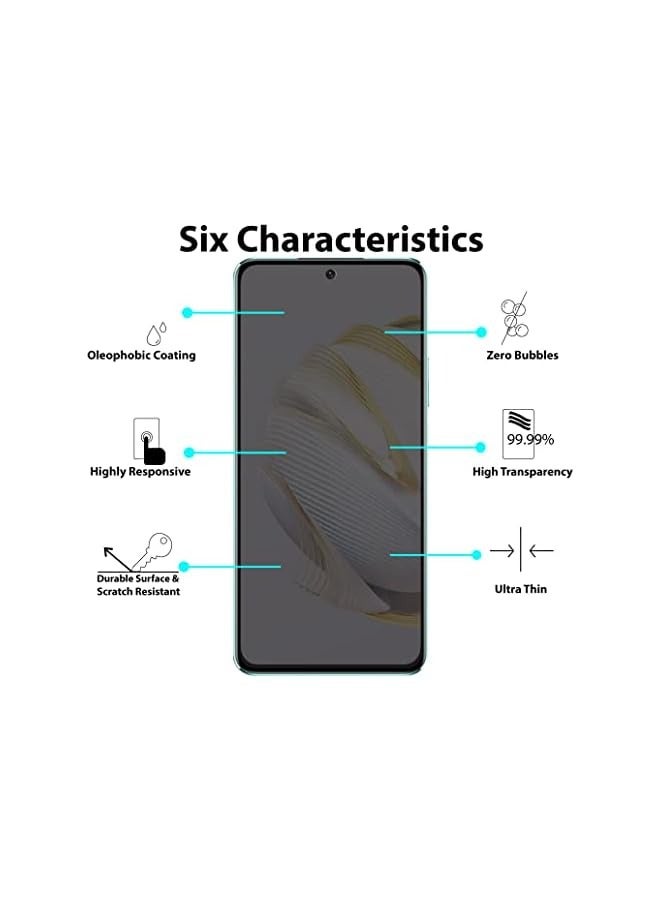 PROMASS Privacy Screen protector compatible with Huawei nova 10 SE Screen Protector Tempered Glass [HD Full Coverage][Scratch Resistant] - Image 2