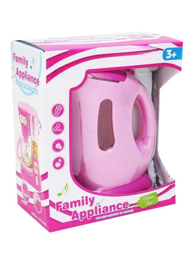 Electric Kettle Pretend Playset Toy For Kids With Sound And Light