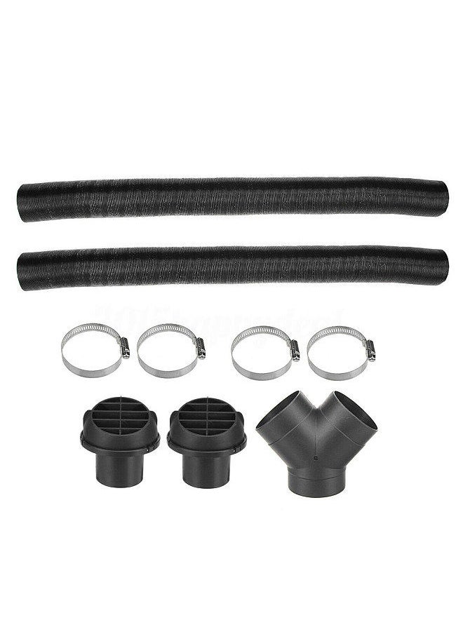 Generic - Compatible with Webasto Diesel Heater 75mm Heater Pipe Ducting Y Branch Warm Air Outlet Vent Kit - Image 1