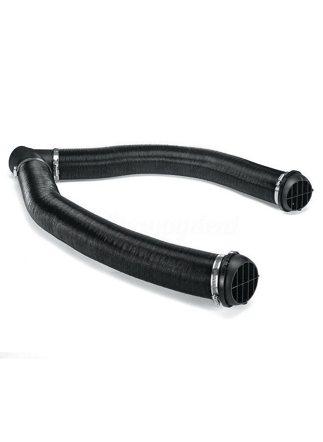 Generic - Compatible with Webasto Diesel Heater 75mm Heater Pipe Ducting Y Branch Warm Air Outlet Vent Kit - Image 1