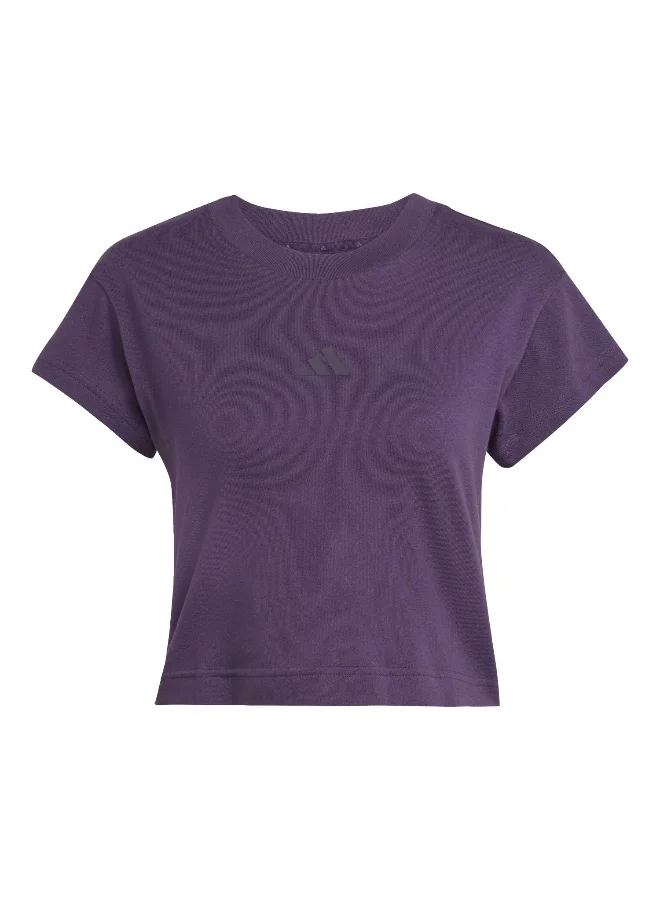 Adidas Adidas W Fi Sl Bb Tee Purple T-Shirt (Short Sleeve) T-Shirts For Women