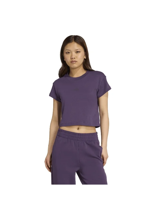 Adidas Adidas W Fi Sl Bb Tee Purple T-Shirt (Short Sleeve) T-Shirts For Women