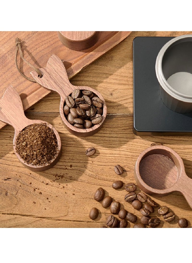 Gerenic - Coffee Bean Weighing Tray, Wooden Measuring Vessel Coffee Scoops, Coffee Bean Container Coffee Weighing Tray, Weighing Sample Tray - Image 1