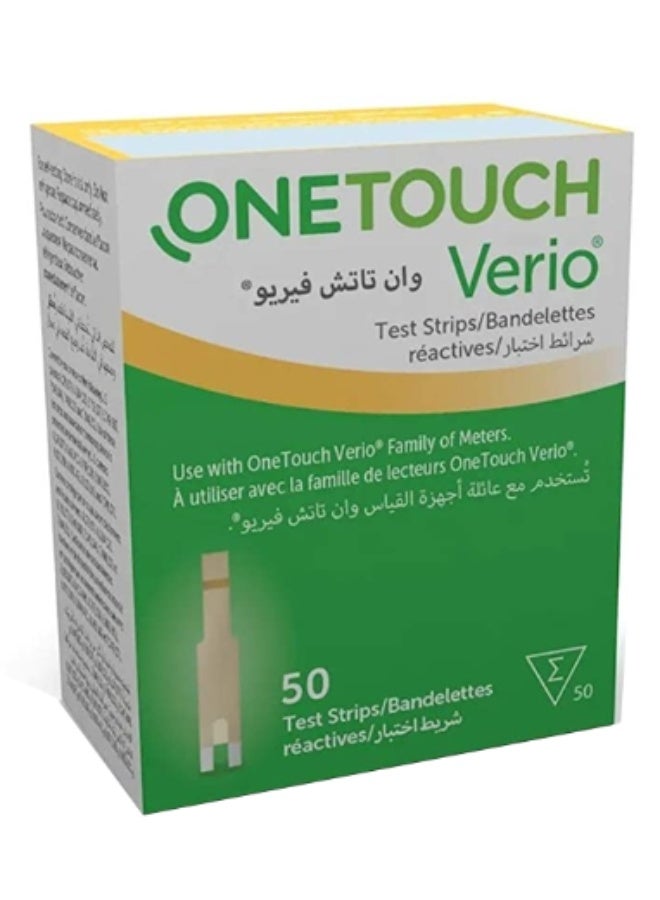 OneTouch Verio Test Strips, Pack of 50's - Image 1