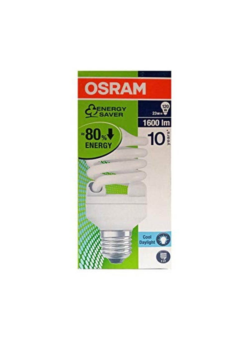 OSRAM DULUXSTAR MINI TWIST 23W Daylight CFL Spiral Bulb – E27 Base, 865 Cool Daylight (Pack of 10) - Image 2