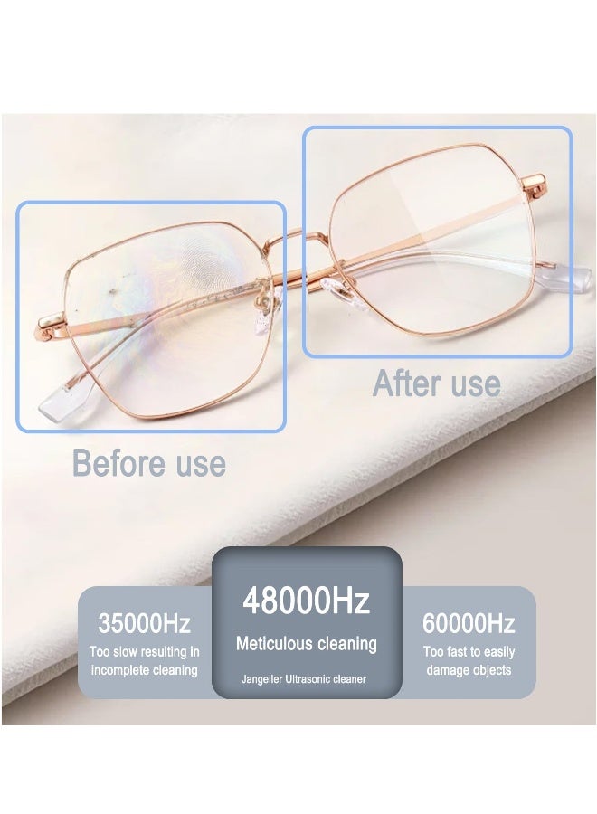 Jewelry Cleaner, Jewelry Cleaner Ultrasonic Machine, Professional Sonic Cleaner, Ultrasonic Jewelry Cleaner for Glasses, Rings, Dentures, Diamonds - Image 5