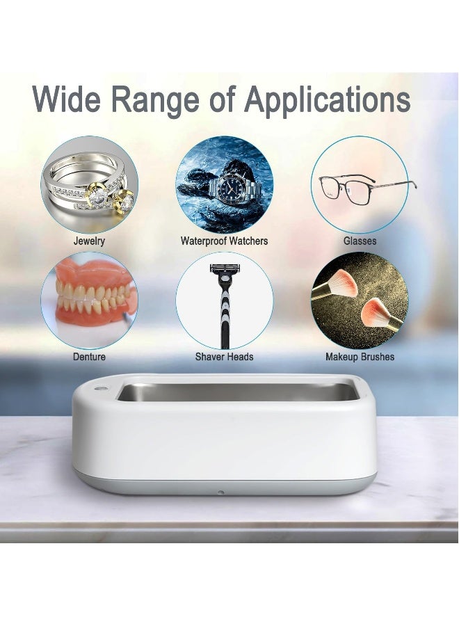 Jewelry Cleaner, Jewelry Cleaner Ultrasonic Machine, Professional Sonic Cleaner, Ultrasonic Jewelry Cleaner for Glasses, Rings, Dentures, Diamonds - Image 4
