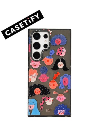 Charcoal Black with Colorful Illustrations