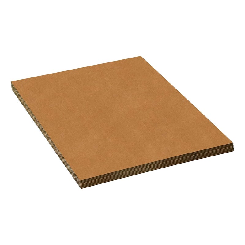 BOX USA أوراق كرتون كبيرة 16"L x 16"W، 50-عبوة | أوراق رقيقة مموجة للشحن، التعبئة، النقل وإمدادات التخزين 16x16 1616 - Image 1