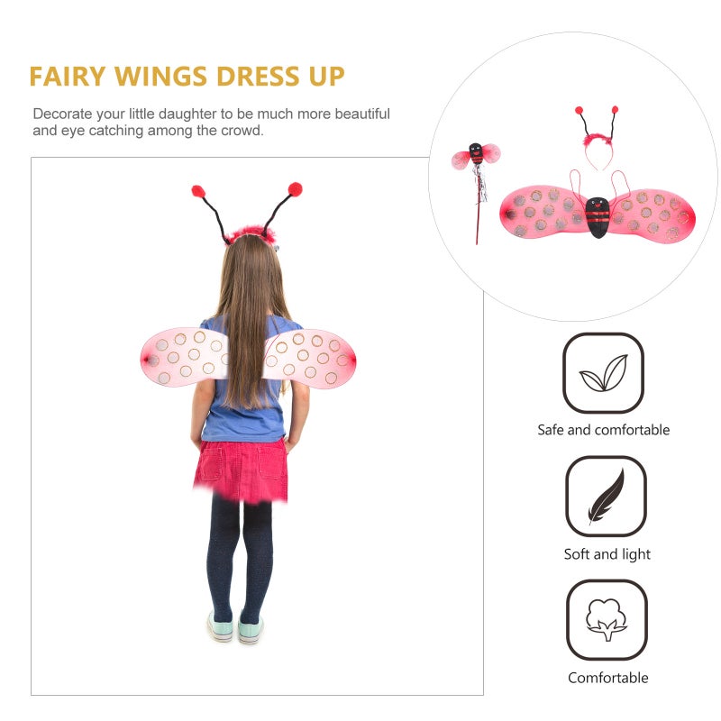 2 Sets Costume Set with Headband and Halloween Cosplay Up for Kids - Image 2