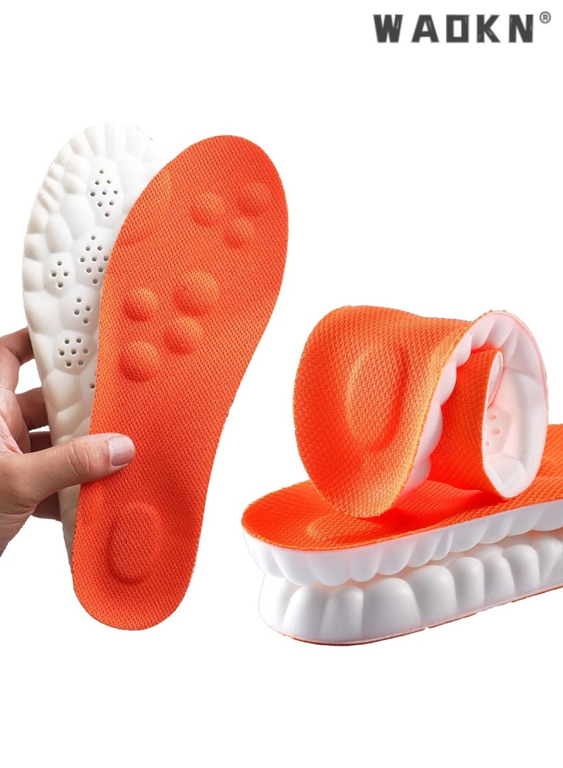 دبليو أيه أو كي أن زوج من النعال رغوة الذاكرة مع دعم قوس القدم - الرجال والنساء النعال مريحة - تنفس امتصاص الصدمات - أحذية التدريب ، أحذية رياضية ، أحذية العمل الخيار المثالي ، البرتقالي - Image 1