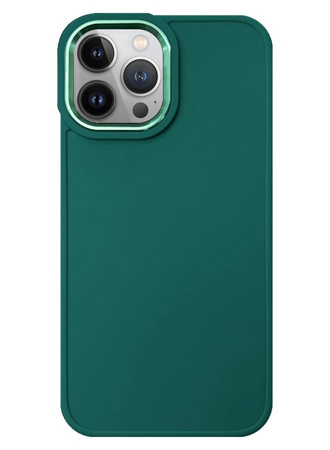 JOWAY جراب سيليكون ناعم فائق النحافة مقاوم للصدمات لهاتف iPhone 12 Pro Max مقاس 6.5 بوصة، أخضر - Image 1