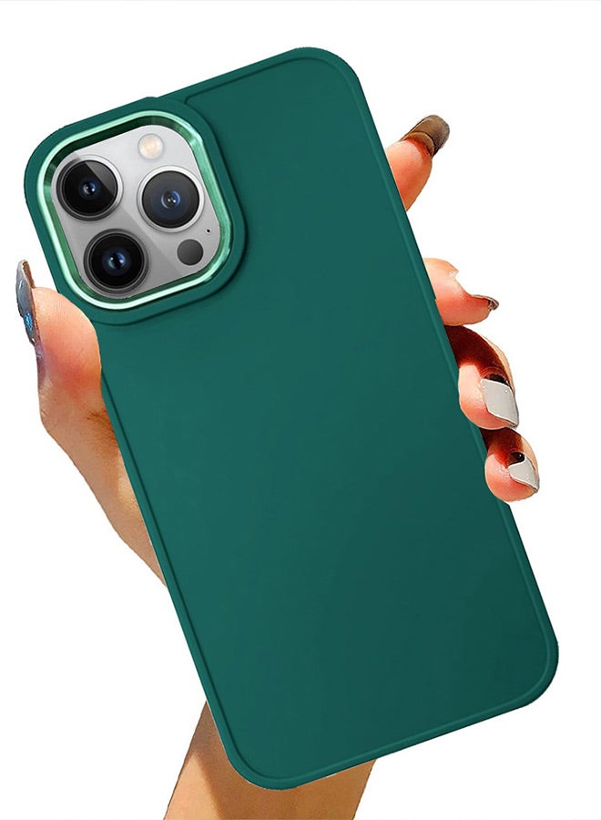 JOWAY جراب سيليكون ناعم فائق النحافة مقاوم للصدمات لهاتف iPhone 12 Pro Max مقاس 6.5 بوصة، أخضر - Image 2